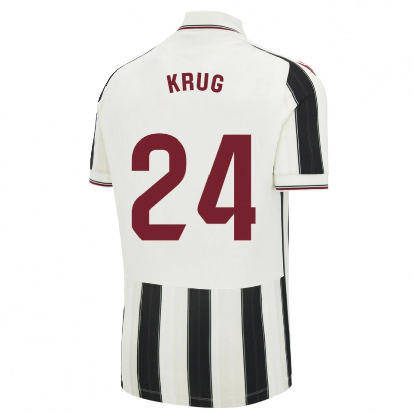 Danxen Hombre Camiseta Martín Krug #24 Negro Blanco Rojo 2ª Equipación 2026/27 La Camisa México