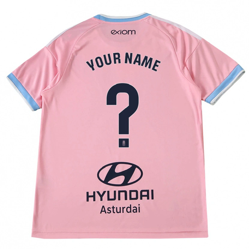 Danxen Hombre Camiseta Su Nombre #0 Azul Aciano Rosa 2ª Equipación 2026/27 La Camisa México