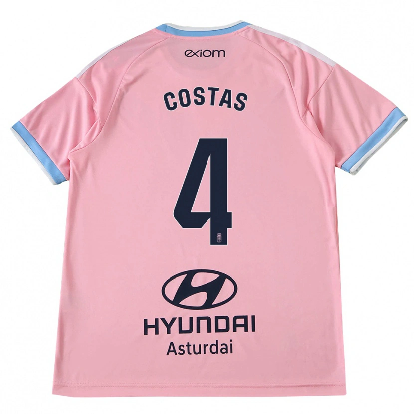 Danxen Hombre Camiseta David Costas #4 Azul Aciano Rosa 2ª Equipación 2026/27 La Camisa México