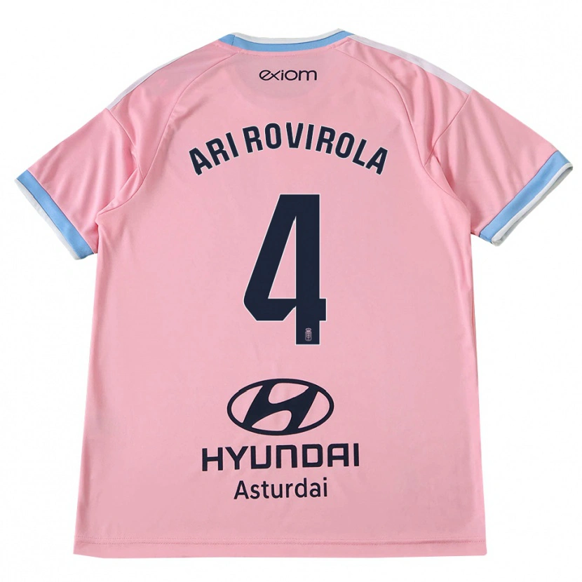 Danxen Hombre Camiseta Ari Rovirola #4 Azul Aciano Rosa 2ª Equipación 2026/27 La Camisa México