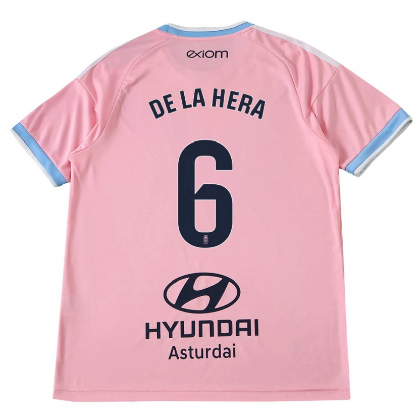 Danxen Hombre Camiseta Óscar De La Hera #6 Azul Aciano Rosa 2ª Equipación 2026/27 La Camisa México