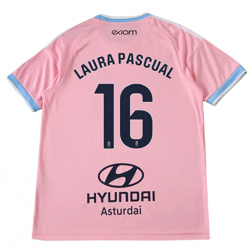 Danxen Hombre Camiseta Laura Pascual #16 Azul Aciano Rosa 2ª Equipación 2026/27 La Camisa México
