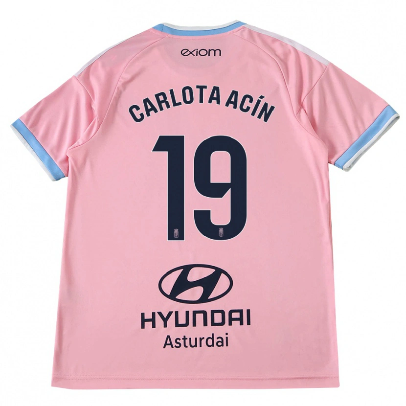 Danxen Hombre Camiseta Carlota Acin Casajus #19 Azul Aciano Rosa 2ª Equipación 2026/27 La Camisa México
