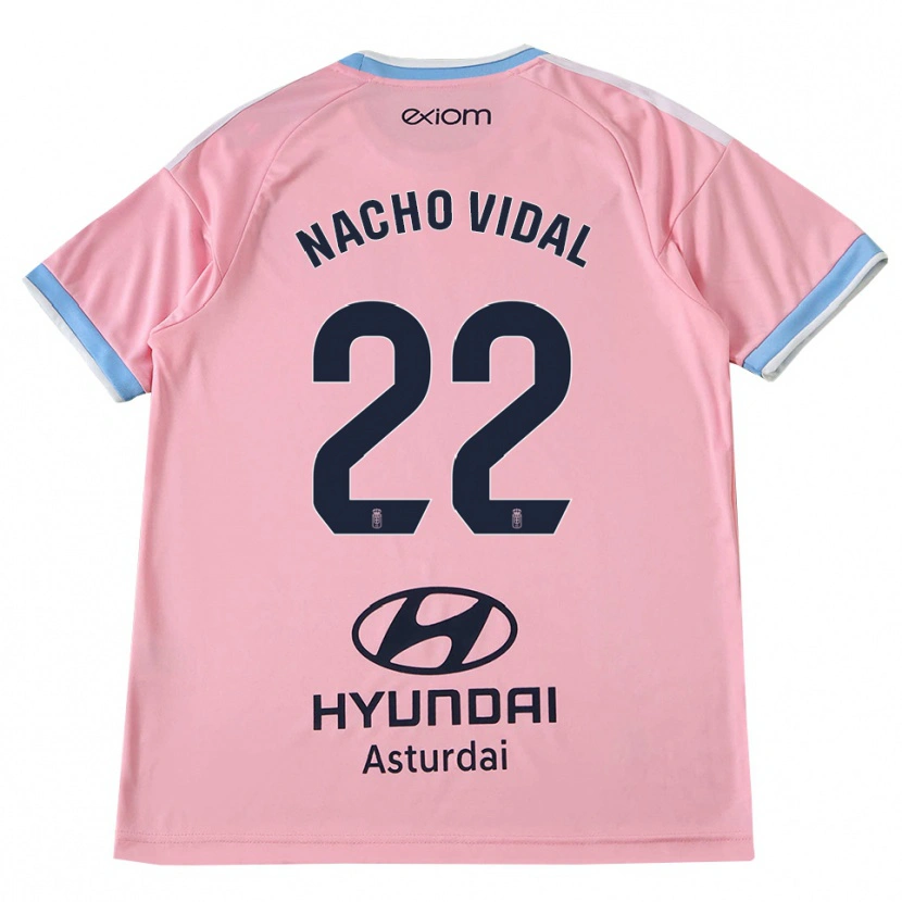Danxen Hombre Camiseta Nacho Vidal #22 Azul Aciano Rosa 2ª Equipación 2026/27 La Camisa México