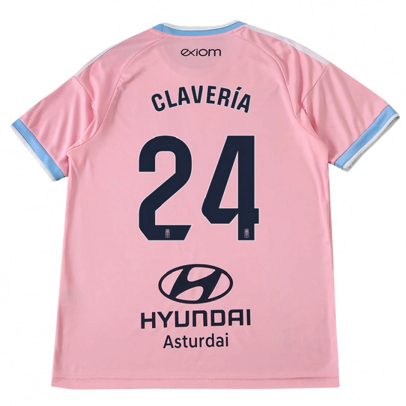 Danxen Hombre Camiseta Miguel Clavería #24 Azul Aciano Rosa 2ª Equipación 2026/27 La Camisa México