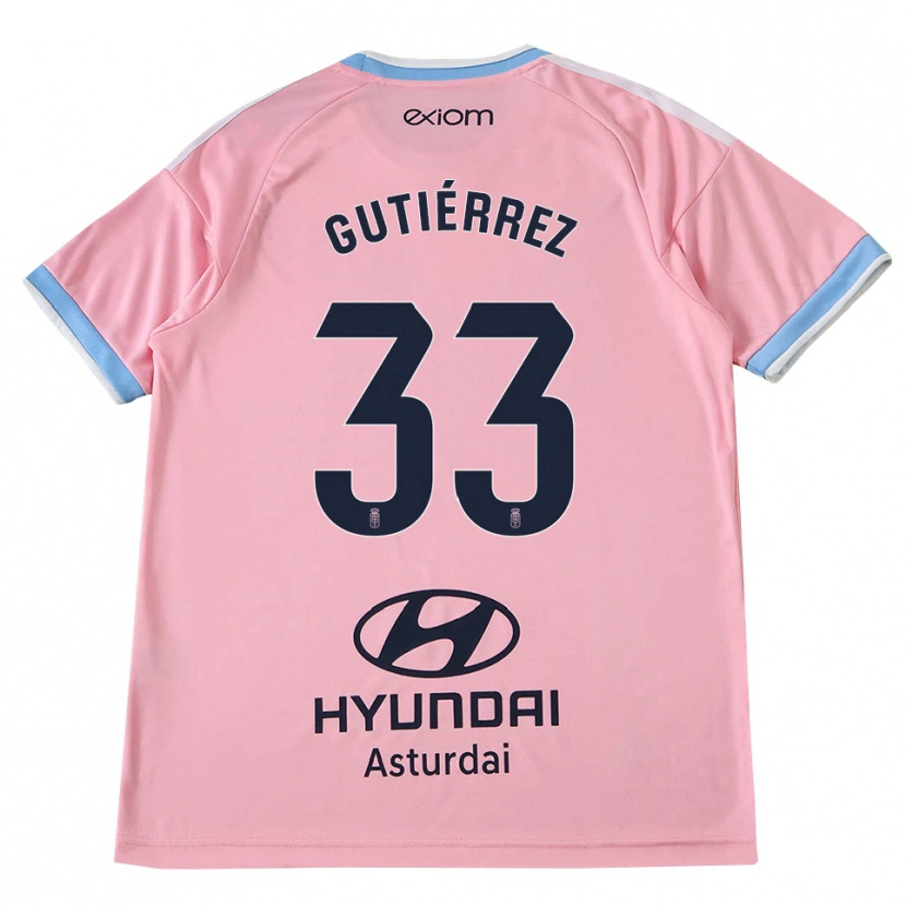 Danxen Hombre Camiseta Raúl Gutiérrez #33 Azul Aciano Rosa 2ª Equipación 2026/27 La Camisa México