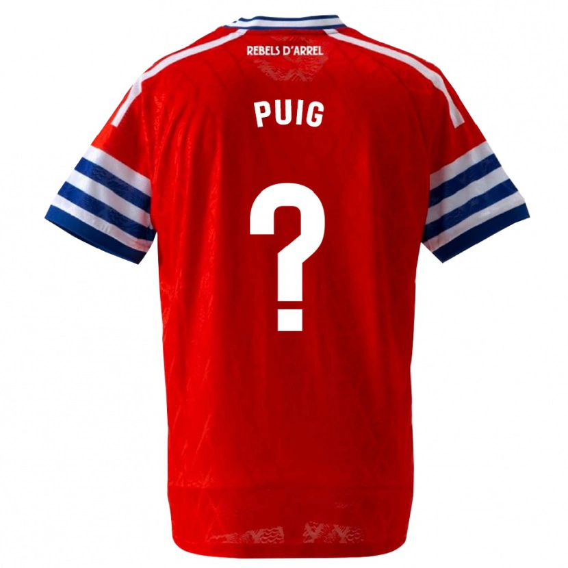 Danxen Hombre Camiseta Pol Puig #0 Azul Real Rojo 2ª Equipación 2026/27 La Camisa México