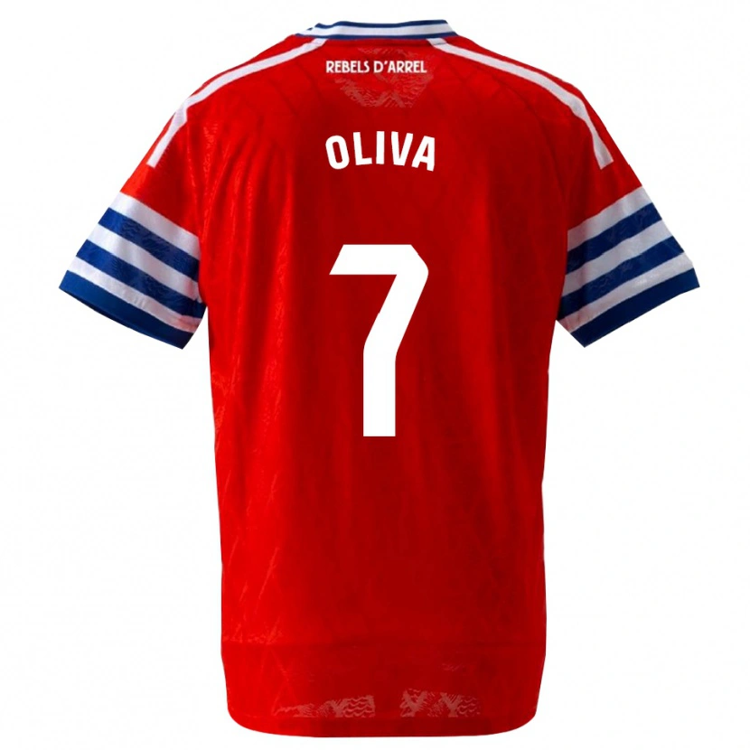 Danxen Hombre Camiseta Hugo Oliva #7 Azul Real Rojo 2ª Equipación 2026/27 La Camisa México