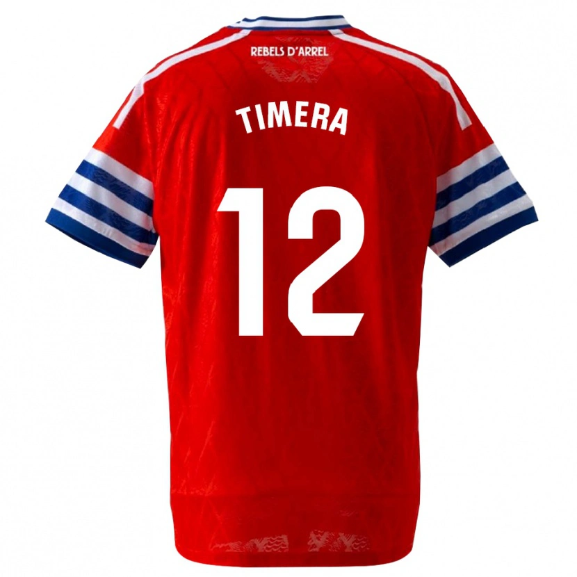 Danxen Hombre Camiseta Adama Timera #12 Azul Real Rojo 2ª Equipación 2026/27 La Camisa México