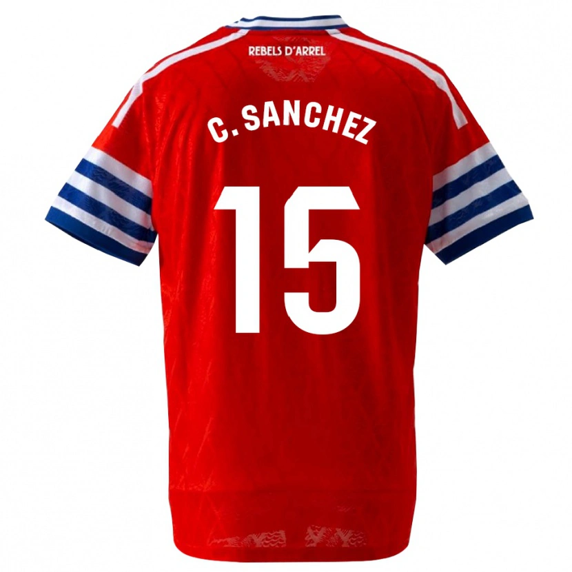 Danxen Hombre Camiseta Carlos Sanchez #15 Azul Real Rojo 2ª Equipación 2026/27 La Camisa México