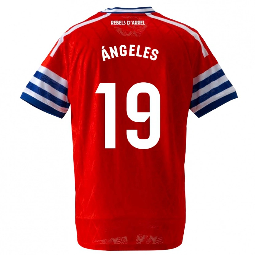 Danxen Hombre Camiseta Ángeles Del Álamo Sánchez #19 Azul Real Rojo 2ª Equipación 2026/27 La Camisa México