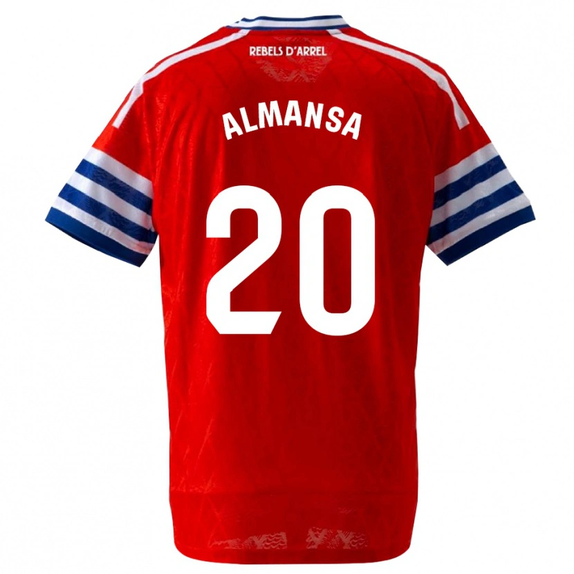 Danxen Hombre Camiseta Alex Almansa #20 Azul Real Rojo 2ª Equipación 2026/27 La Camisa México