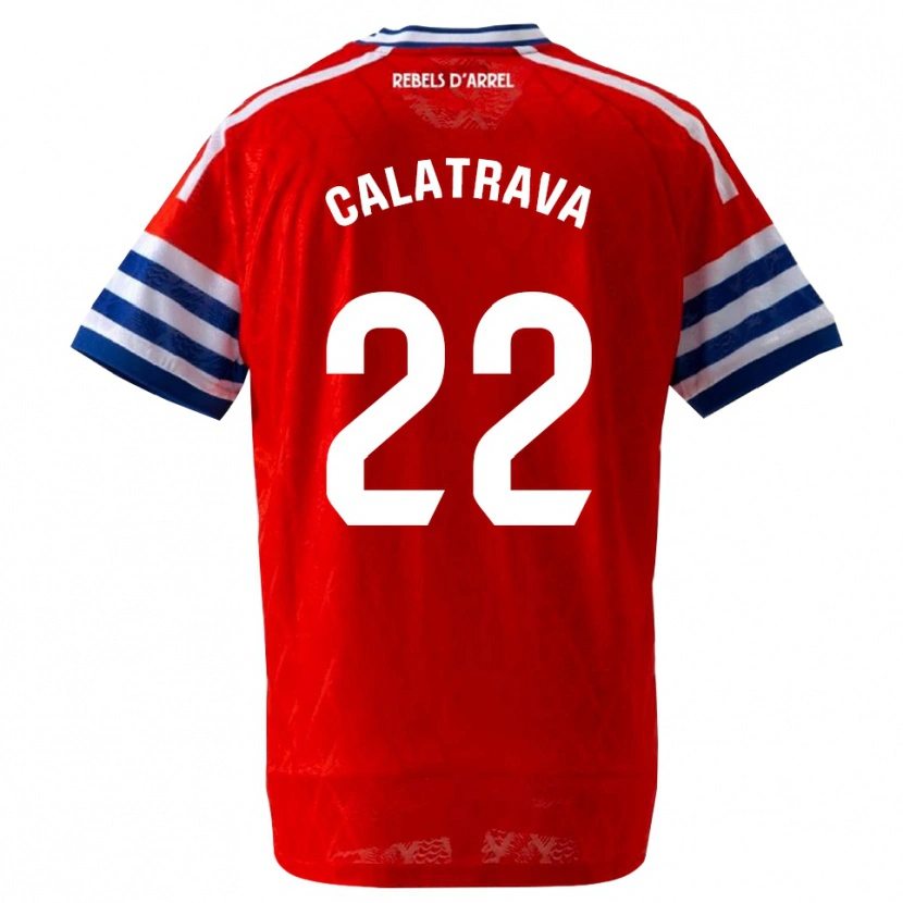 Danxen Hombre Camiseta Álex Calatrava #22 Azul Real Rojo 2ª Equipación 2026/27 La Camisa México
