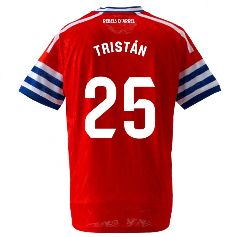 Danxen Hombre Camiseta Pol Tristán #25 Azul Real Rojo 2ª Equipación 2026/27 La Camisa México