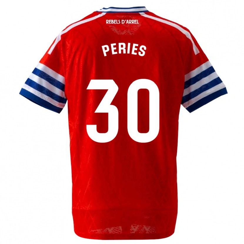 Danxen Hombre Camiseta Jan Peries #30 Azul Real Rojo 2ª Equipación 2026/27 La Camisa México