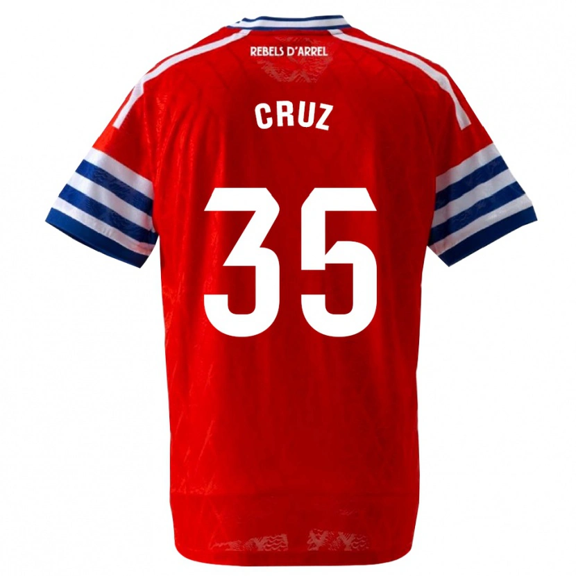Danxen Hombre Camiseta Denis Cruz #35 Azul Real Rojo 2ª Equipación 2026/27 La Camisa México