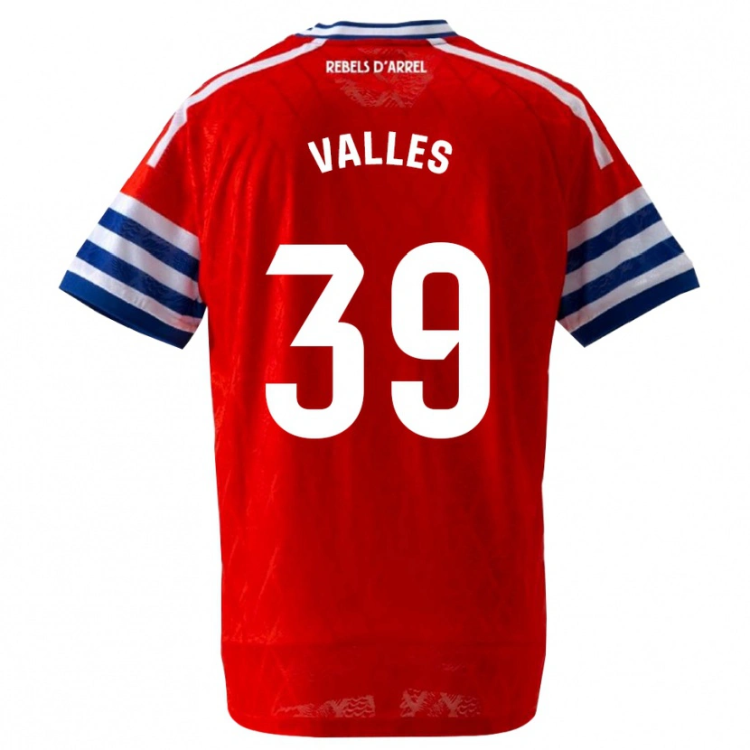 Danxen Hombre Camiseta Gastón Valles #39 Azul Real Rojo 2ª Equipación 2026/27 La Camisa México
