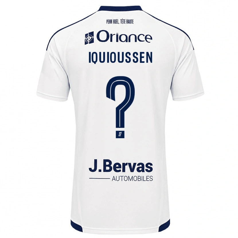 Danxen Hombre Camiseta Adam Iquioussen #0 Azul Marino Blanco 2ª Equipación 2026/27 La Camisa México
