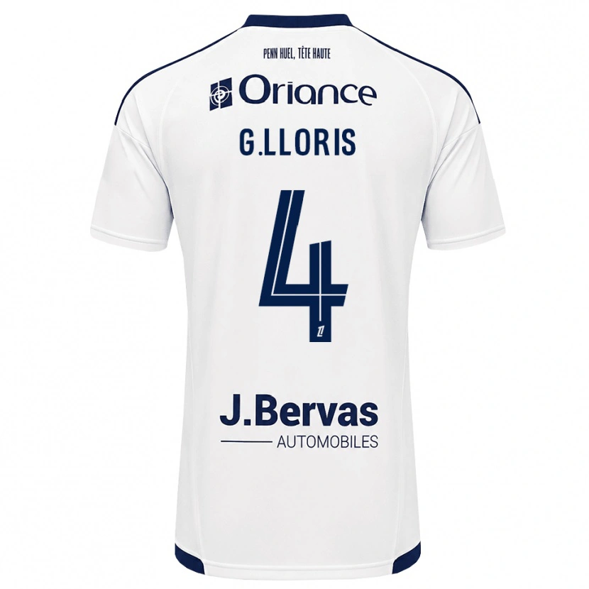 Danxen Hombre Camiseta Gautier Lloris #4 Azul Marino Blanco 2ª Equipación 2026/27 La Camisa México
