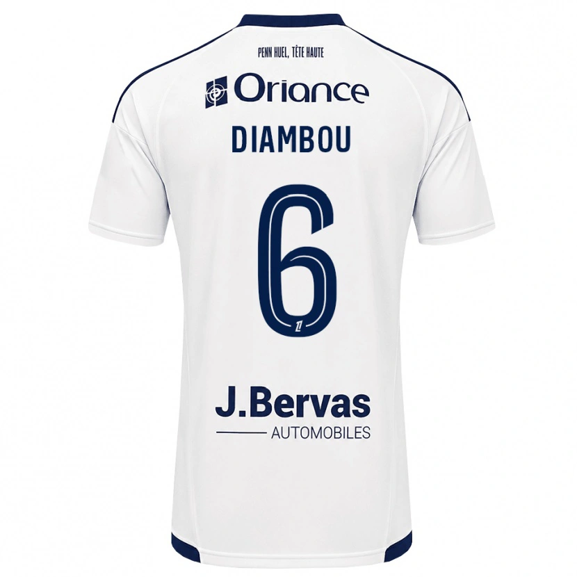 Danxen Hombre Camiseta Mamady Diambou #6 Azul Marino Blanco 2ª Equipación 2026/27 La Camisa México