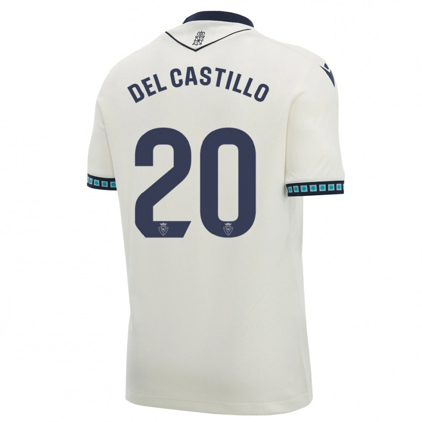 Danxen Hombre Camiseta Romain Del Castillo #20 Blanco Negro Azul Cielo Claro 2ª Equipación 2026/27 La Camisa México