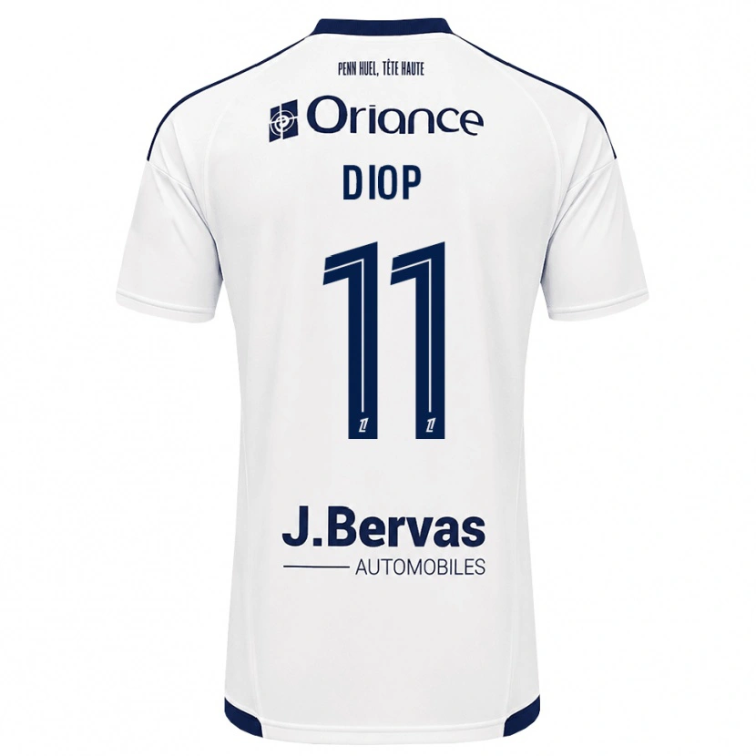 Danxen Hombre Camiseta Samba Diop #11 Azul Marino Blanco 2ª Equipación 2026/27 La Camisa México