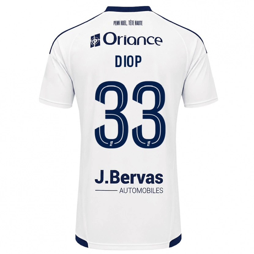 Danxen Hombre Camiseta Saliou Diop #33 Azul Marino Blanco 2ª Equipación 2026/27 La Camisa México