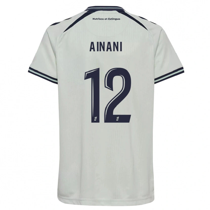 Danxen Hombre Camiseta Sufyan Ainani #12 Azul Medianoche Blanco 2ª Equipación 2026/27 La Camisa México