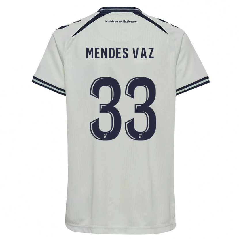 Danxen Hombre Camiseta Hernâni Mendes Vaz #33 Azul Medianoche Blanco 2ª Equipación 2026/27 La Camisa México