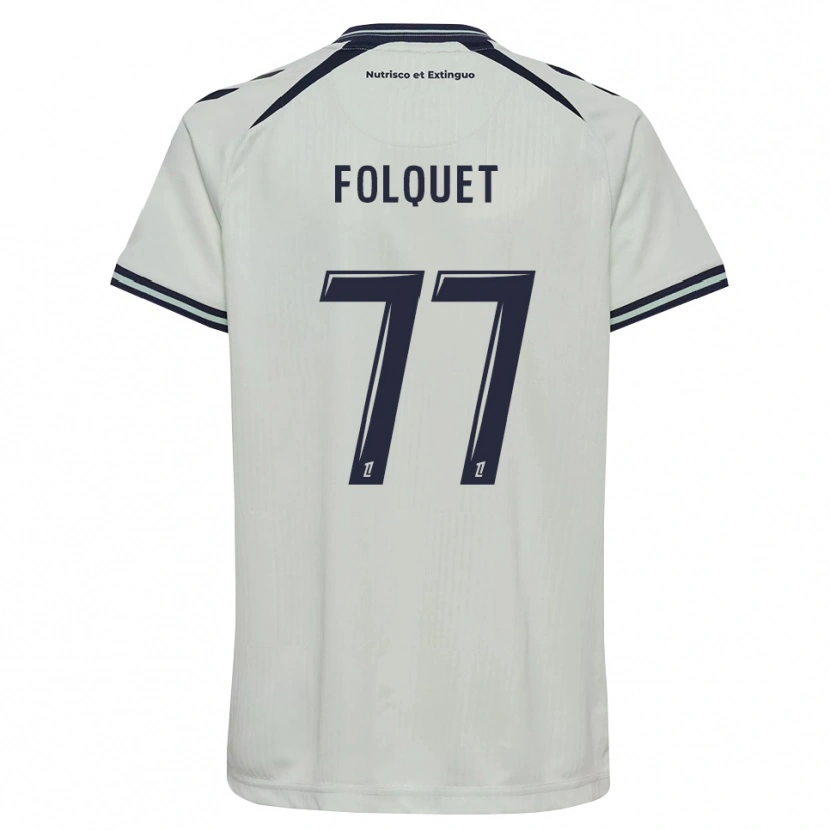 Danxen Hombre Camiseta Magnaba Folquet #77 Azul Medianoche Blanco 2ª Equipación 2026/27 La Camisa México
