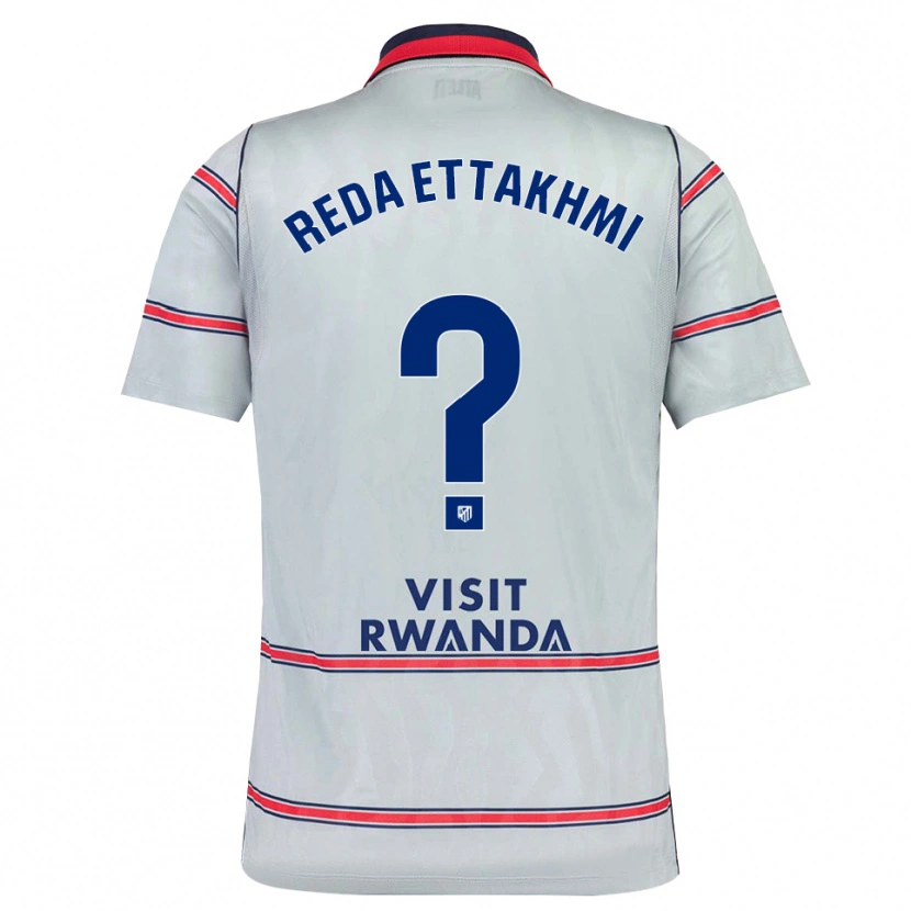 Danxen Hombre Camiseta Mohamed Reda Ettakhmi #0 Gris Rojo Azul Marino Equipación Tercera 2026/27 La Camisa México