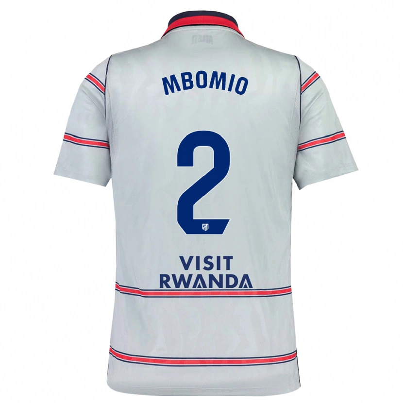 Danxen Hombre Camiseta Rony Mbomio #2 Gris Rojo Azul Marino Equipación Tercera 2026/27 La Camisa México