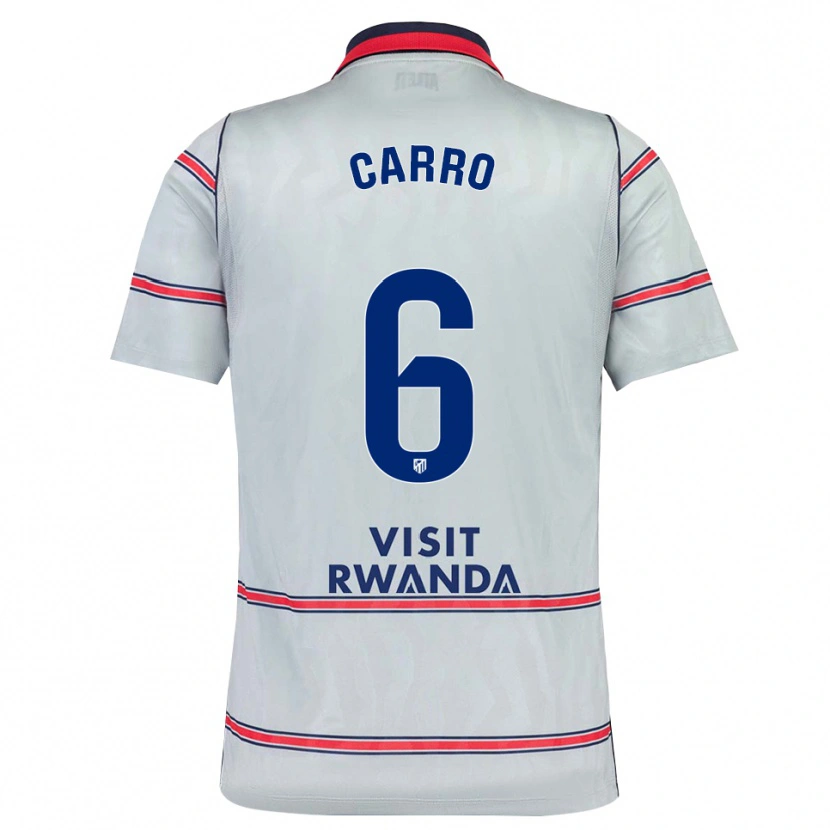 Danxen Hombre Camiseta Mikel Carro #6 Gris Rojo Azul Marino Equipación Tercera 2026/27 La Camisa México