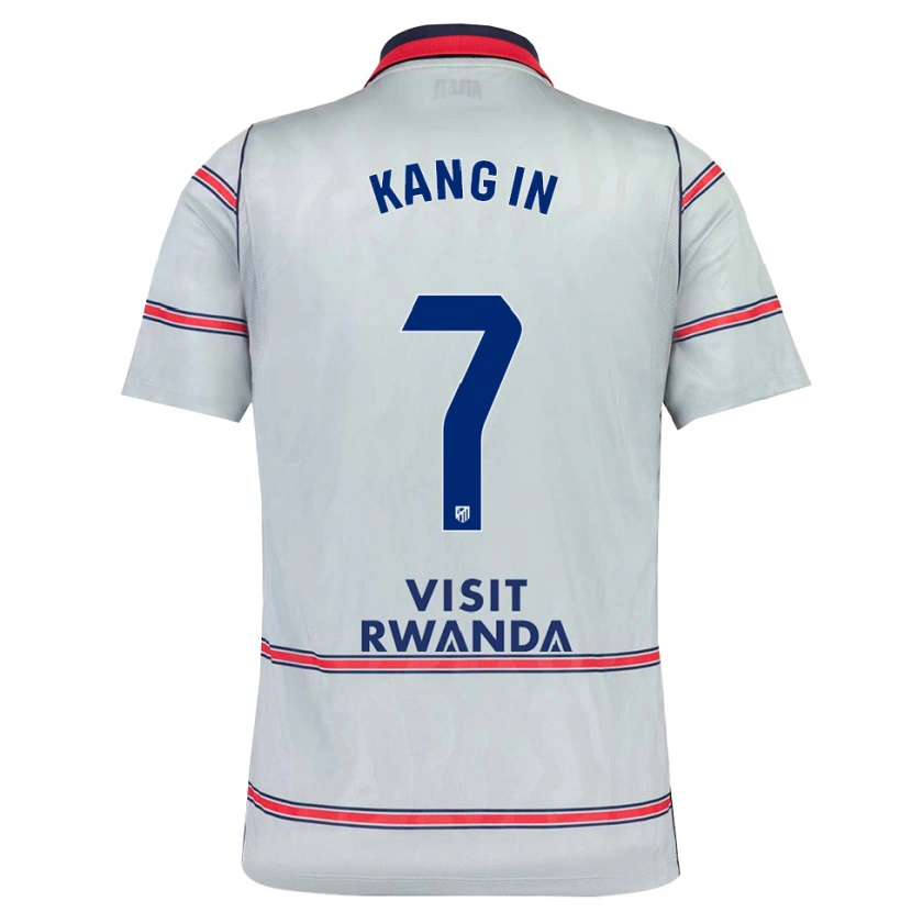 Danxen Hombre Camiseta Kang-In Lee #7 Gris Rojo Azul Marino Equipación Tercera 2026/27 La Camisa México