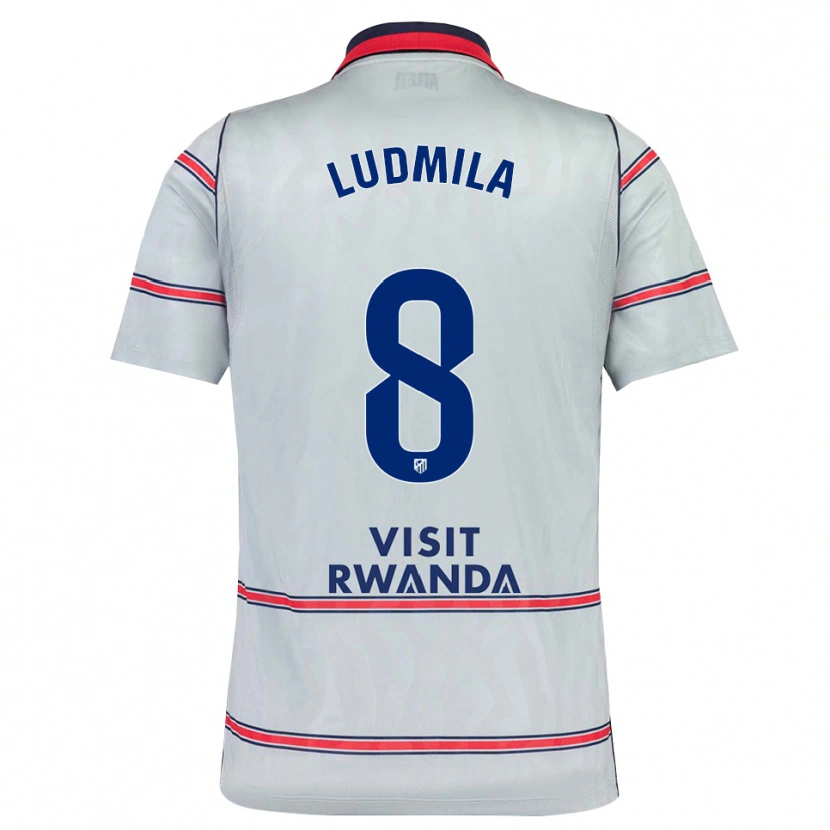 Danxen Hombre Camiseta Ludmila #8 Gris Rojo Azul Marino Equipación Tercera 2026/27 La Camisa México