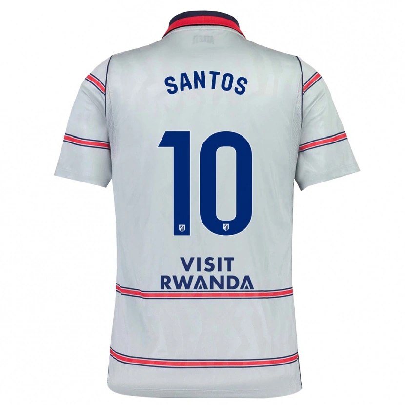 Danxen Hombre Camiseta Leicy Santos #10 Gris Rojo Azul Marino Equipación Tercera 2026/27 La Camisa México