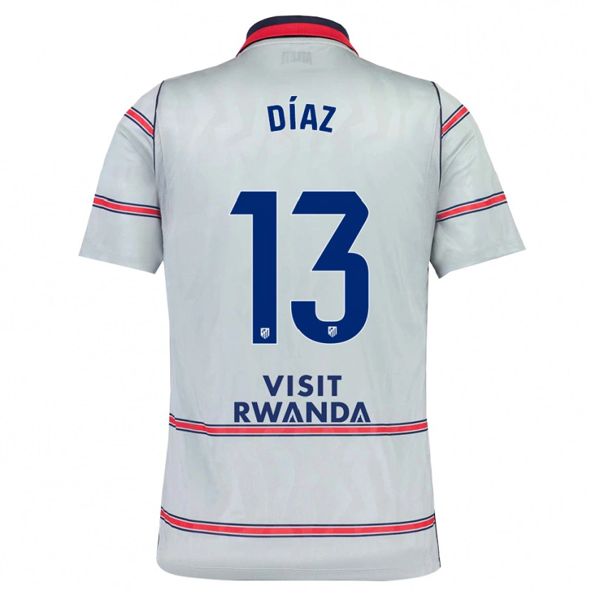 Danxen Hombre Camiseta Diego Díaz #13 Gris Rojo Azul Marino Equipación Tercera 2026/27 La Camisa México