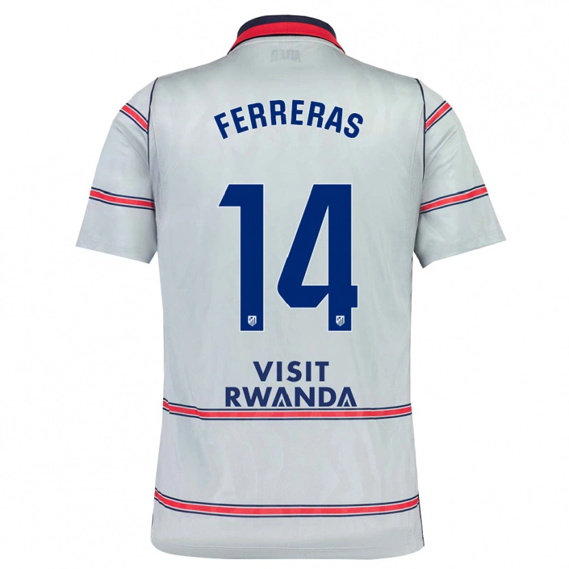Danxen Hombre Camiseta Adrian Ferreras #14 Gris Rojo Azul Marino Equipación Tercera 2026/27 La Camisa México