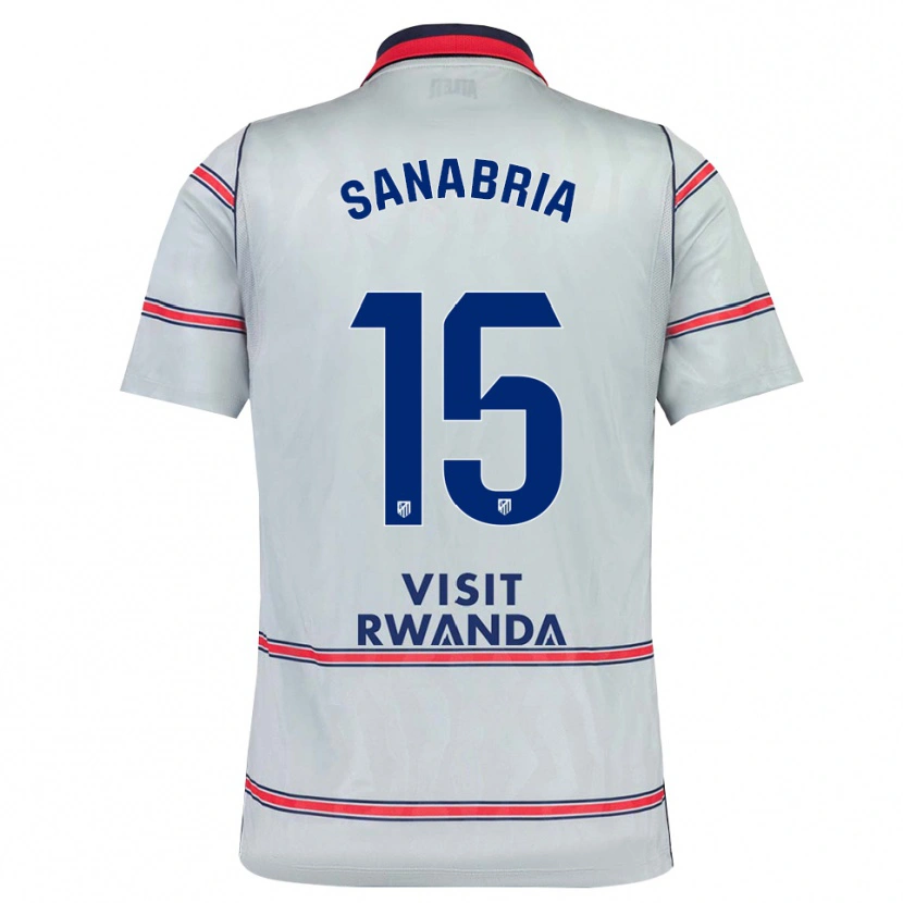 Danxen Hombre Camiseta Juan Sanabria #15 Gris Rojo Azul Marino Equipación Tercera 2026/27 La Camisa México