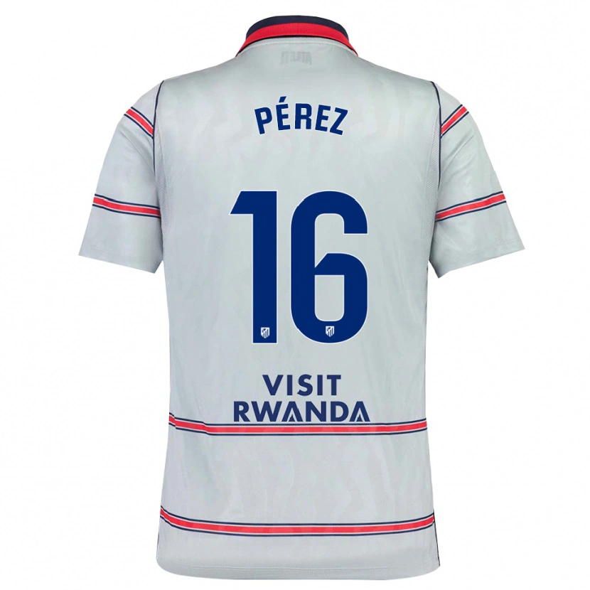 Danxen Hombre Camiseta Dani Pérez #16 Gris Rojo Azul Marino Equipación Tercera 2026/27 La Camisa México