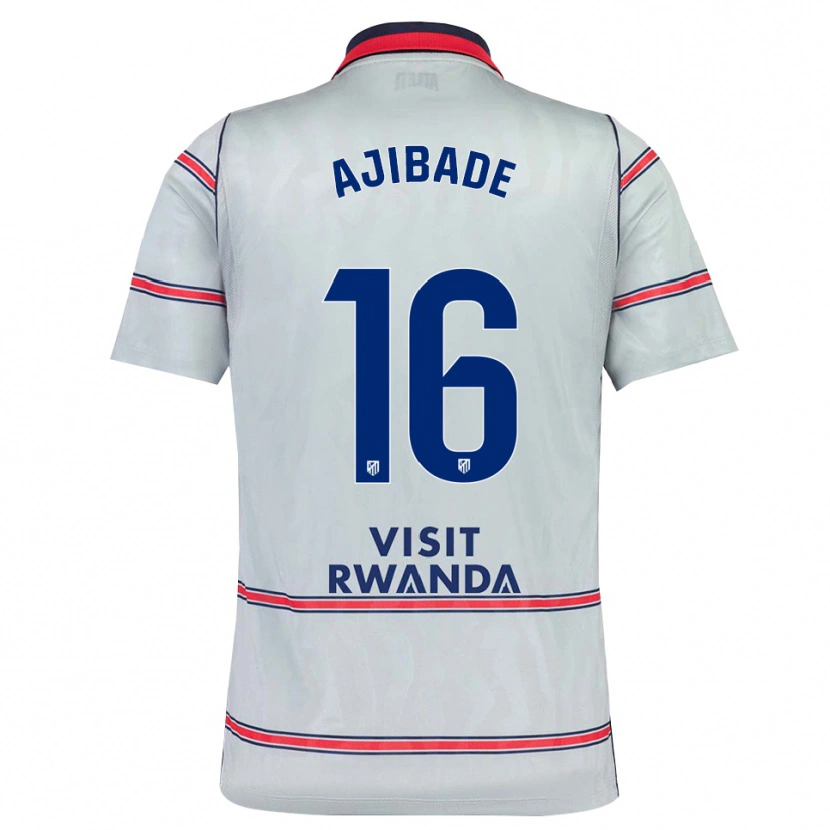 Danxen Hombre Camiseta Rasheedat Ajibade #16 Gris Rojo Azul Marino Equipación Tercera 2026/27 La Camisa México
