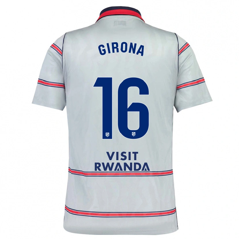 Danxen Hombre Camiseta Raúl Girona #16 Gris Rojo Azul Marino Equipación Tercera 2026/27 La Camisa México