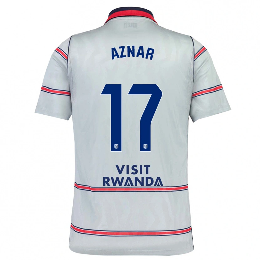 Danxen Hombre Camiseta Javi Aznar #17 Gris Rojo Azul Marino Equipación Tercera 2026/27 La Camisa México