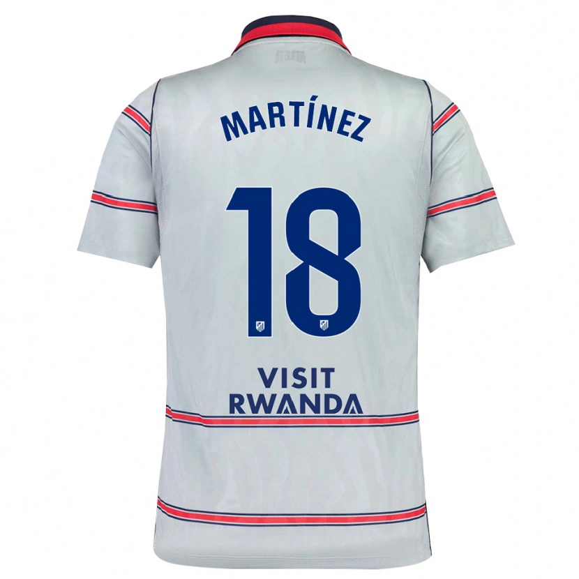 Danxen Hombre Camiseta Adrián Martínez #18 Gris Rojo Azul Marino Equipación Tercera 2026/27 La Camisa México