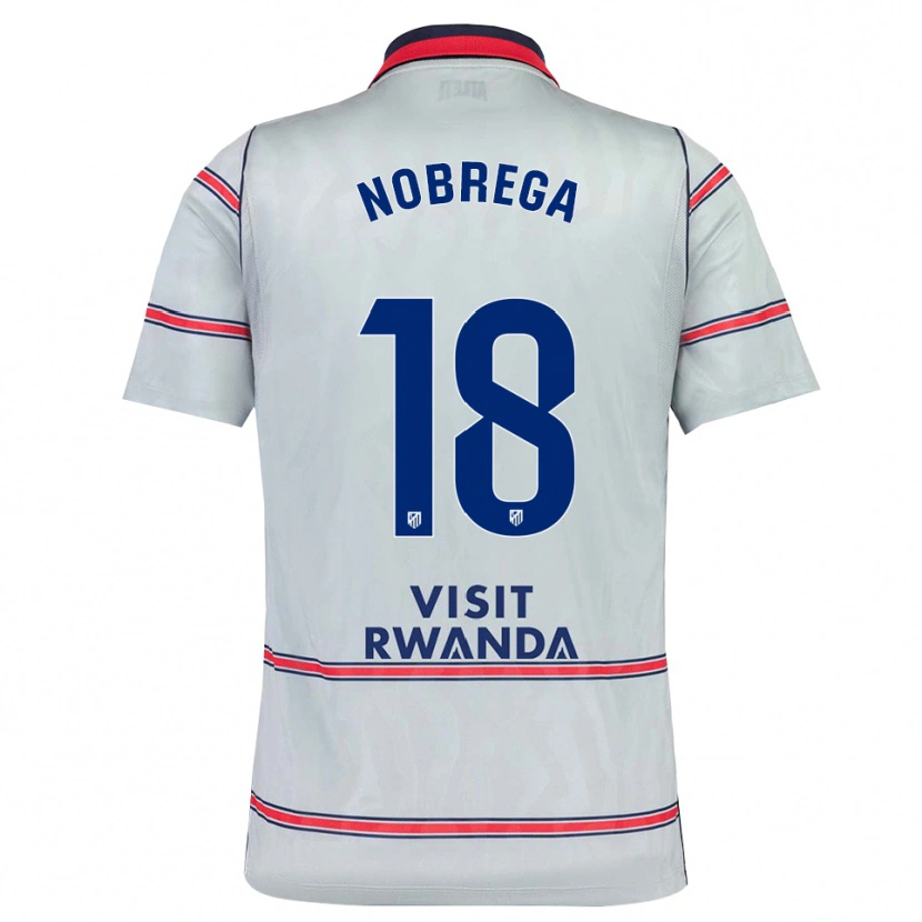 Danxen Hombre Camiseta Abraham Nobrega #18 Gris Rojo Azul Marino Equipación Tercera 2026/27 La Camisa México