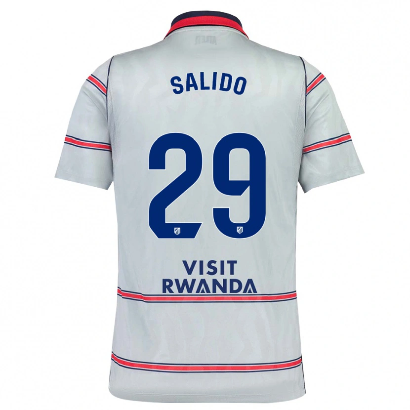 Danxen Hombre Camiseta Alberto Salido #29 Gris Rojo Azul Marino Equipación Tercera 2026/27 La Camisa México