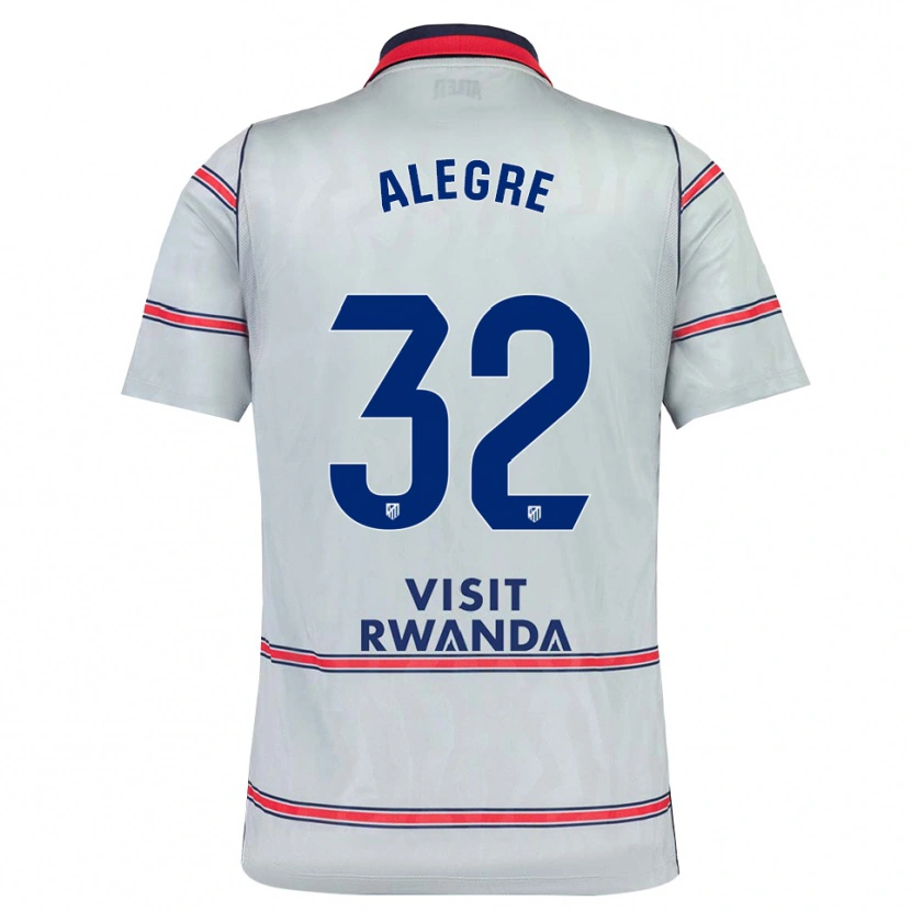 Danxen Hombre Camiseta Juan Alegre #32 Gris Rojo Azul Marino Equipación Tercera 2026/27 La Camisa México