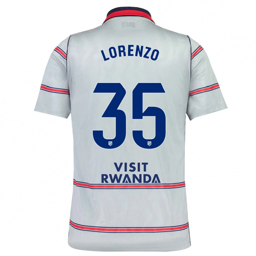 Danxen Hombre Camiseta Diego Lorenzo #35 Gris Rojo Azul Marino Equipación Tercera 2026/27 La Camisa México