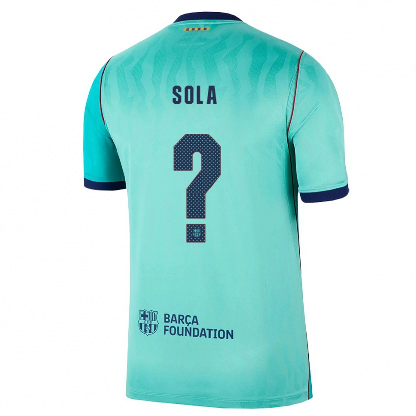 Danxen Hombre Camiseta Arnau Sola #0 Aqua Turquesa Oscuro Azul Real Equipación Tercera 2026/27 La Camisa México