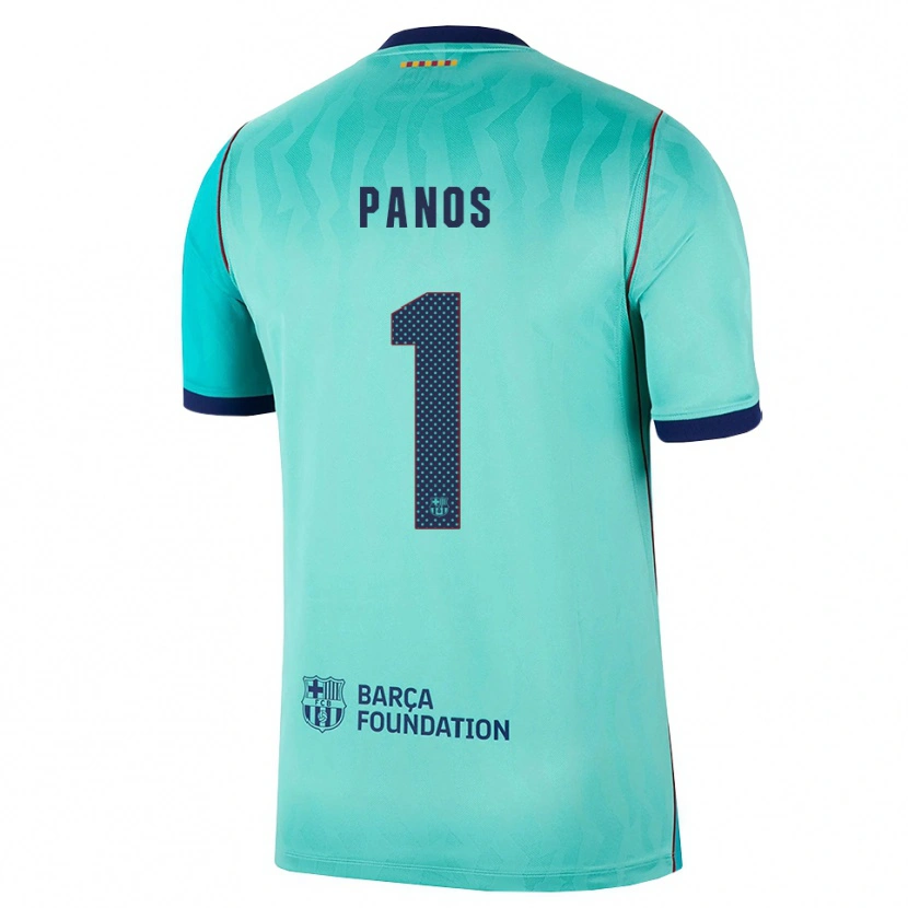 Danxen Hombre Camiseta Sandra Panos #1 Aqua Turquesa Oscuro Azul Real Equipación Tercera 2026/27 La Camisa México